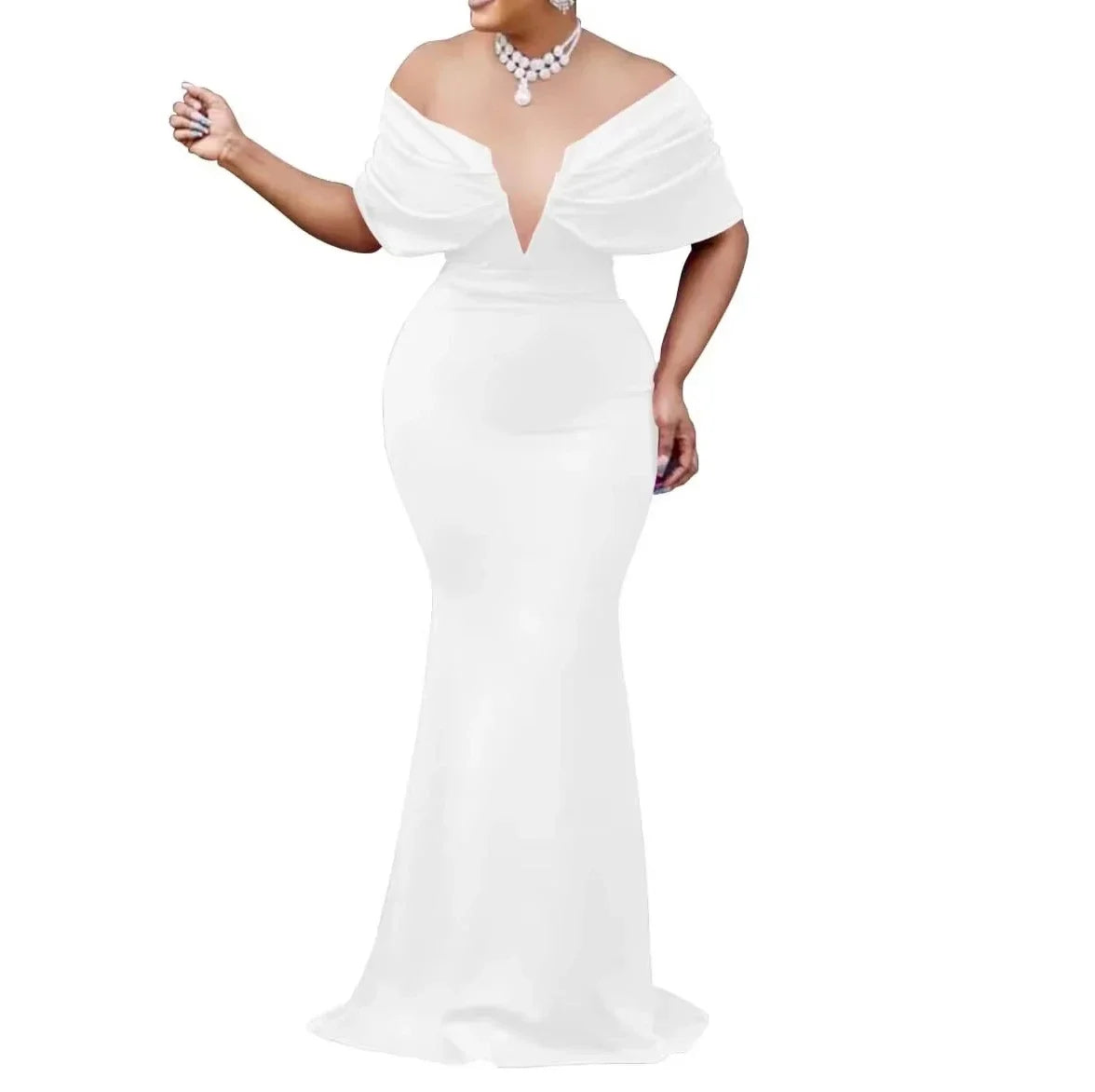 Off Shoulder Bodycon Maxi Dress