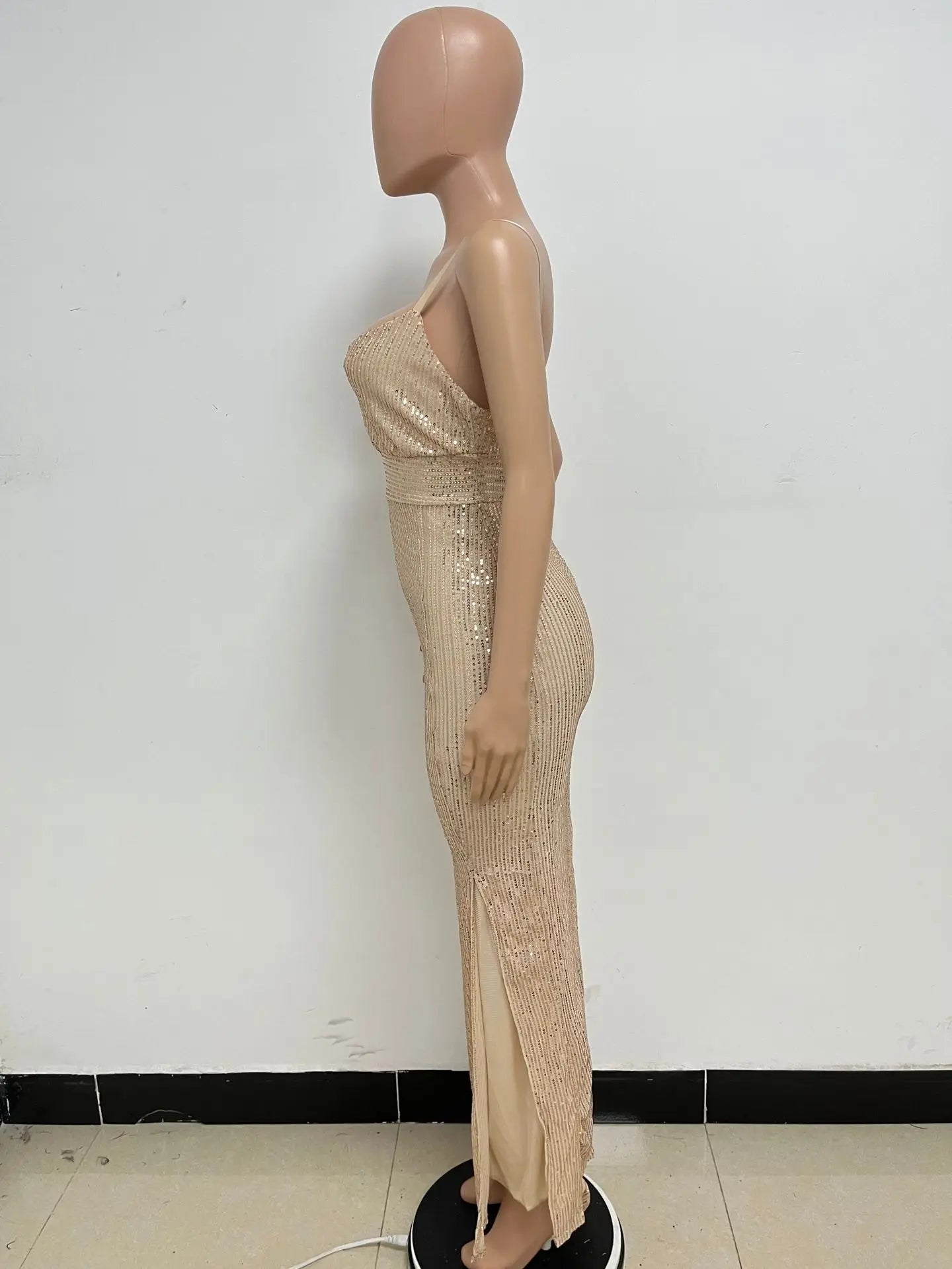 Sequin Halter Cocktail Dress