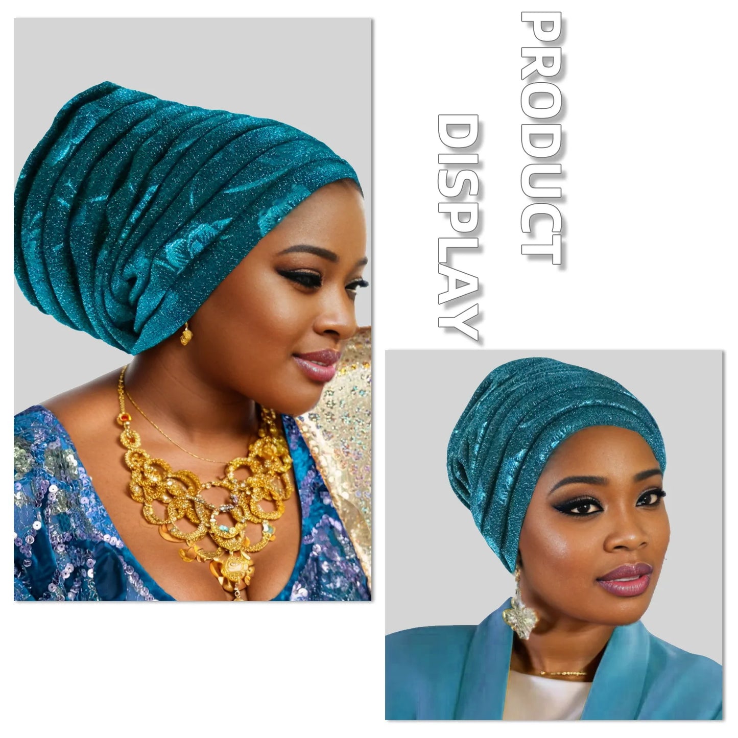 Glitter Turban Cap