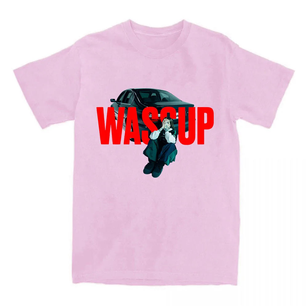 Women Tee Young Miko WASSUP Single 2025 T-shirt Summer Cotton Round Neck Tshirt Casual Singer Printing T Shirt Unisex Streetwear