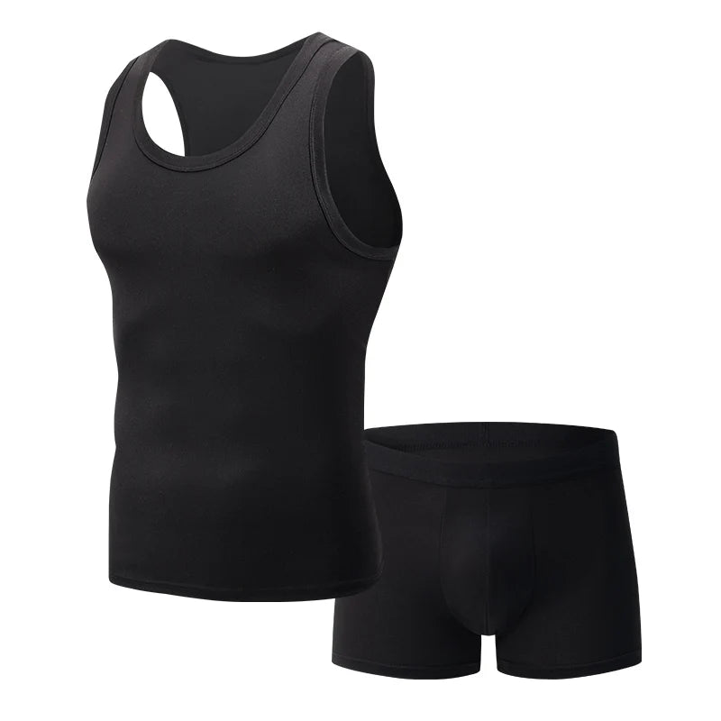 Men's Casual Vest & Boxers Set