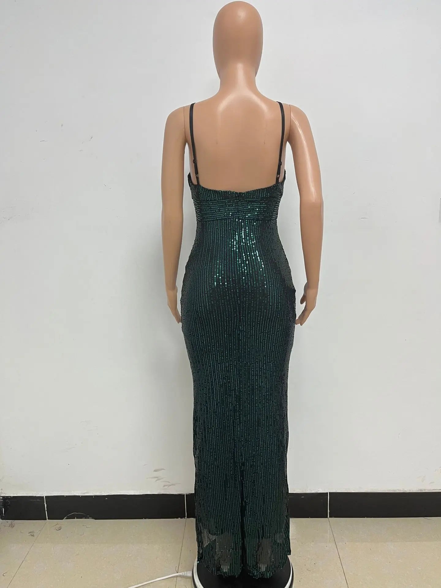 Sequin Halter Cocktail Dress