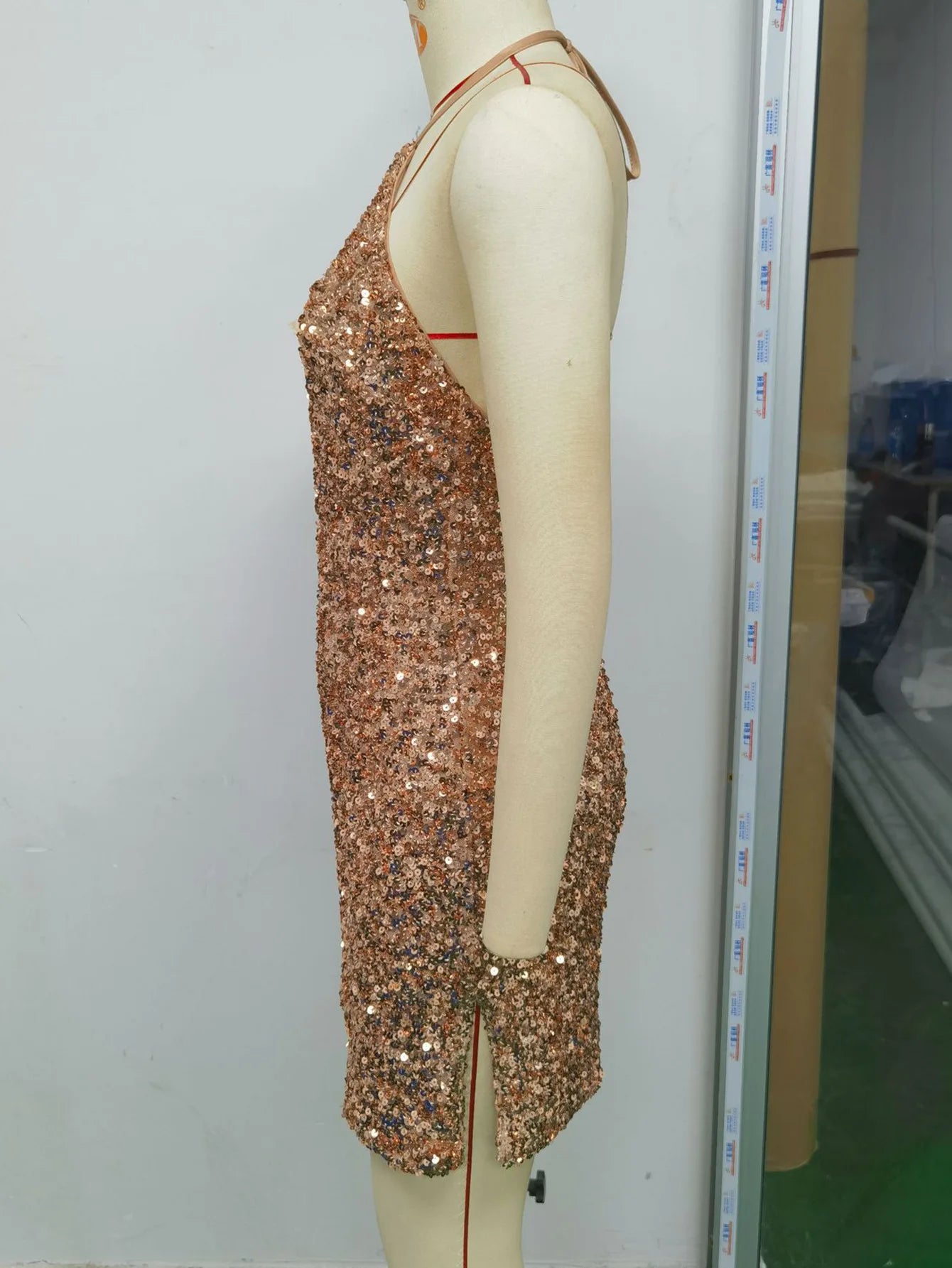 Backless Sequin Summer Dress