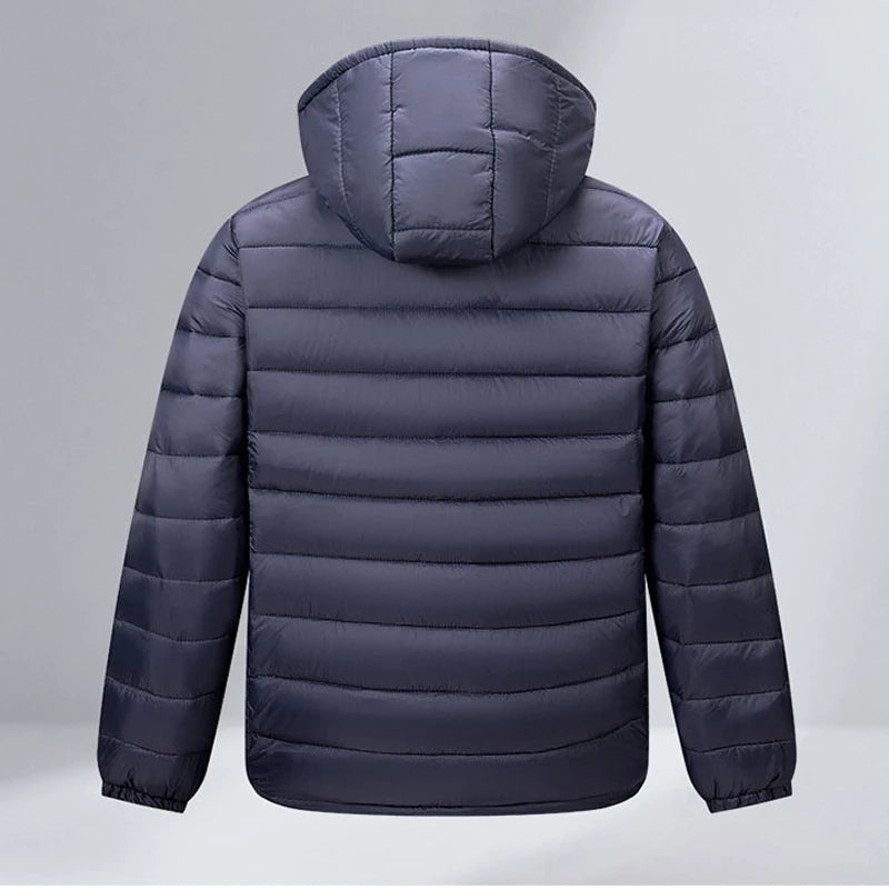Puffer Jacket Men Hooded Warm Winter Jacket Thick Business Parkas Autumn Outerwear Coat Fashion Casual Lightweight Quilted Coats