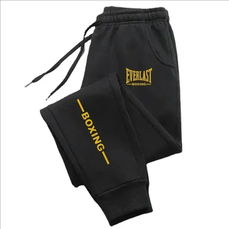 2025 Autumn Winter EVERLAST Printed Running Pants Men Women Outdoor Sports Fitness Pants Running Polar Casual Sports Pants