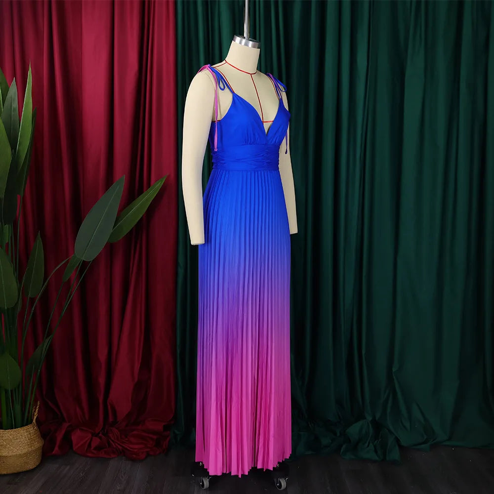 Halter Gradient Cocktail Dress