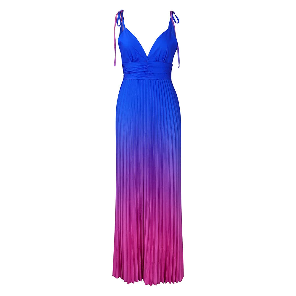 Halter Gradient Cocktail Dress