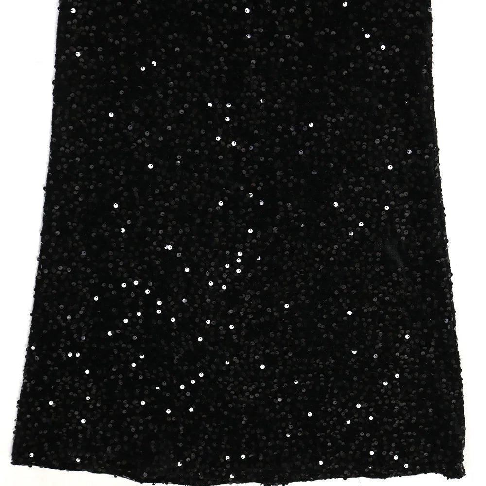 Strapless Sequin Maxi Dress