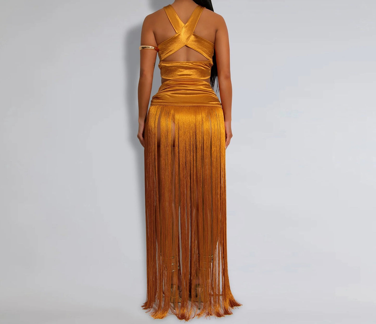 Tassel Bodycon Long Dress
