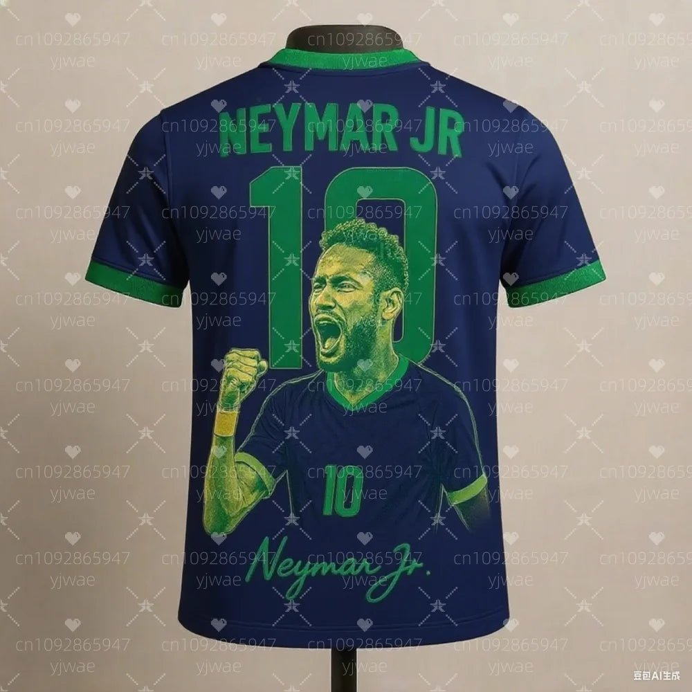 2025 summer Latest Neymar Fashion Superstar 3D Printed Men's Fan Commemorative T-shirt for Daily Comfort Sports Shirt