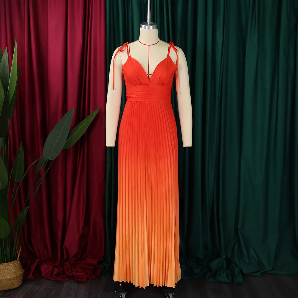 Halter Gradient Cocktail Dress