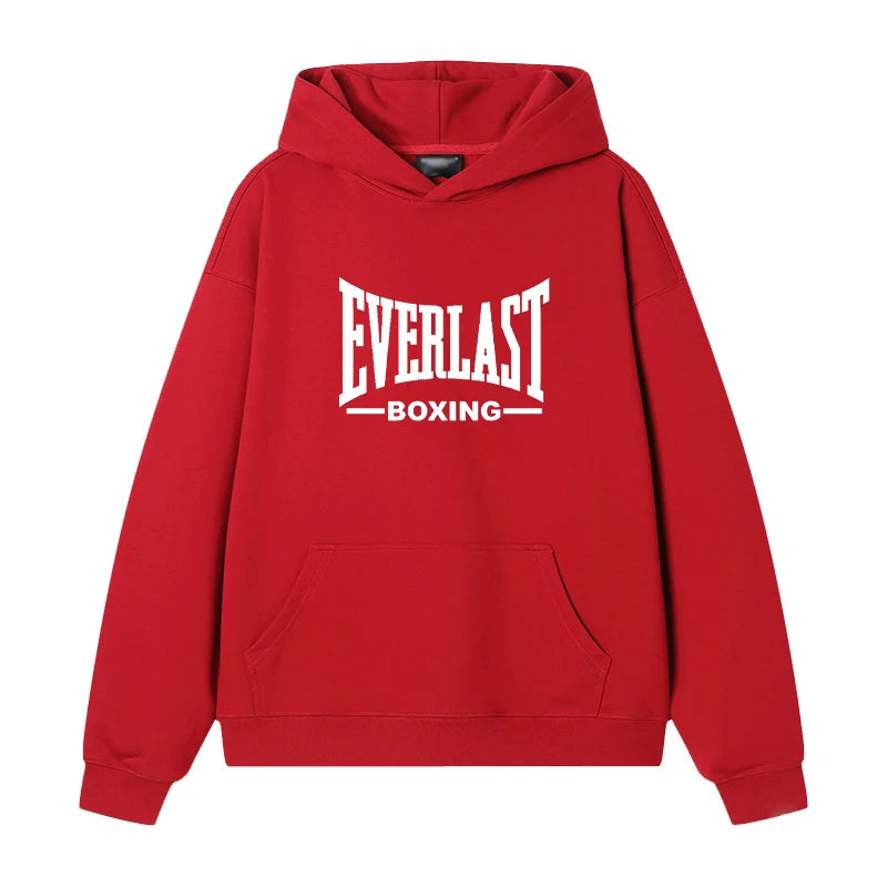 2025 New Everlast Logo Font Graphic Hoodie Men women Harajuku fashion Casual Trends Sweatshirt vintage Long sleeve pullover