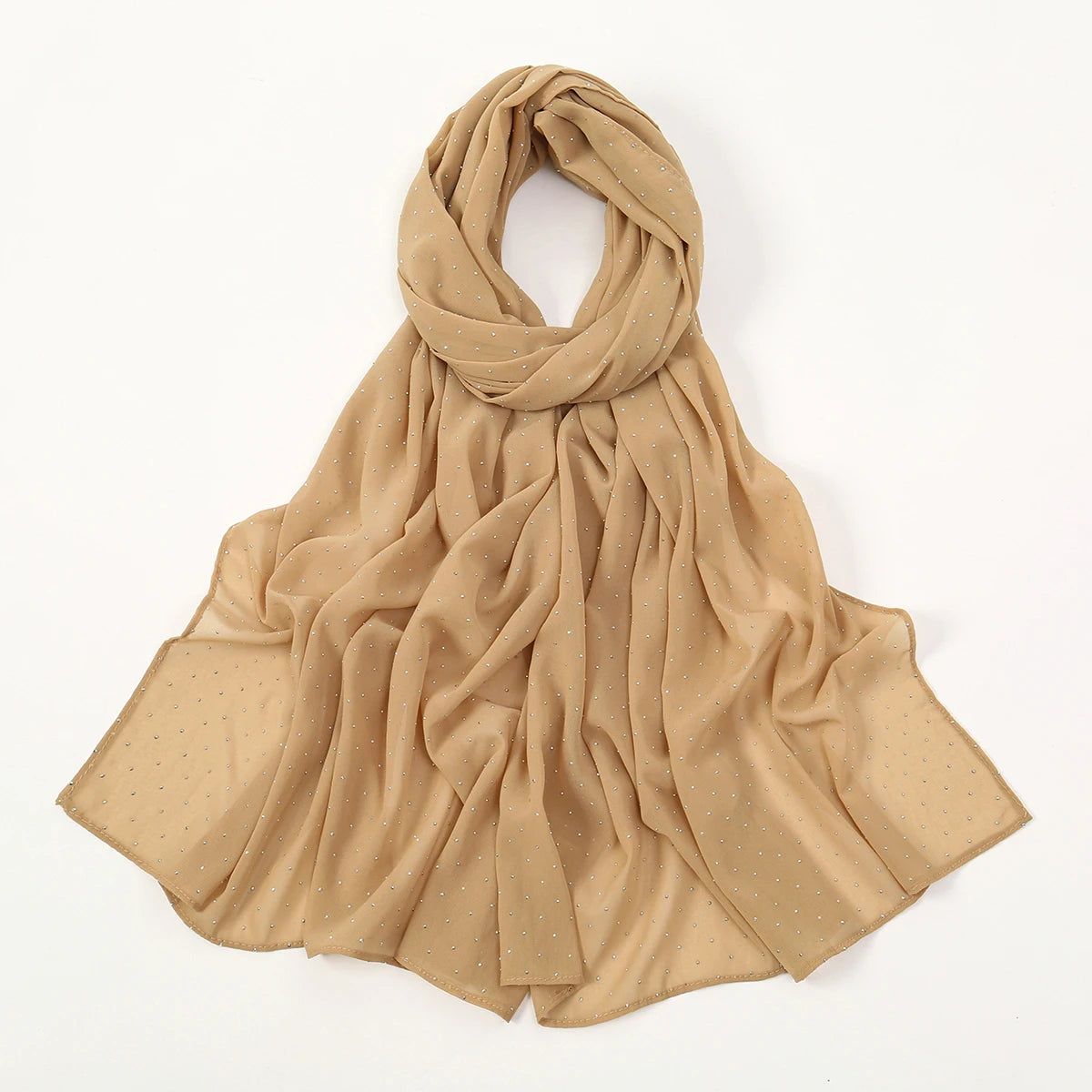 Rhinestone Bubble Chiffon Muslim Hijab Scarf Women Muslim Hijab Soft Shawls Hijabs Islamic Turban Premium Scarfs 180*70cm