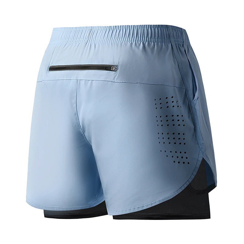 Men's Double Layer Running Shorts