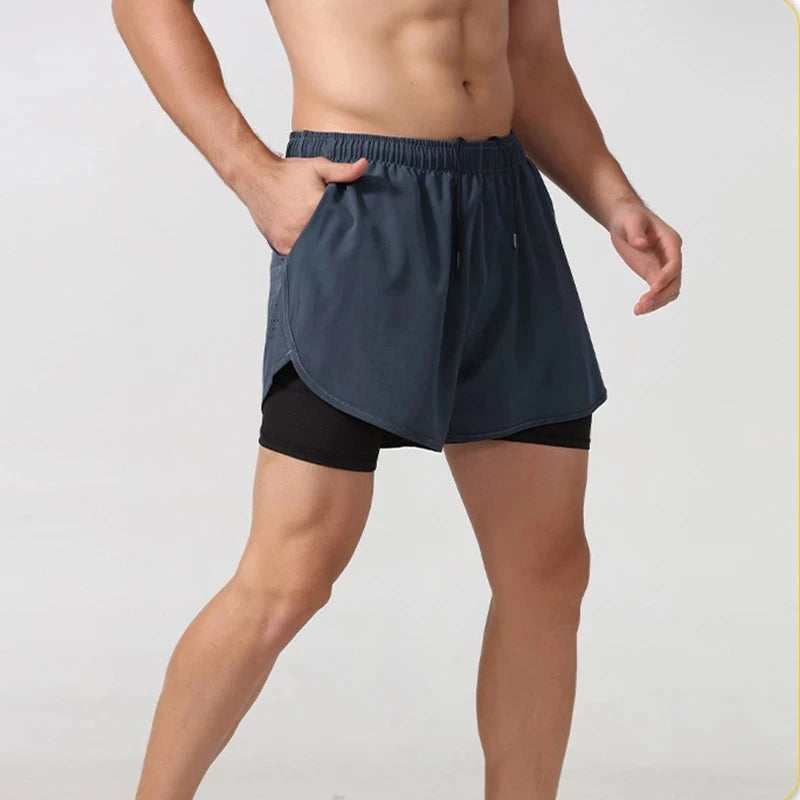 Men's Double Layer Running Shorts