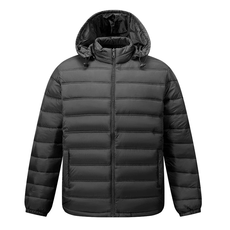 Puffer Jacket Men Hooded Warm Winter Jacket Thick Business Parkas Autumn Outerwear Coat Fashion Casual Lightweight Quilted Coats