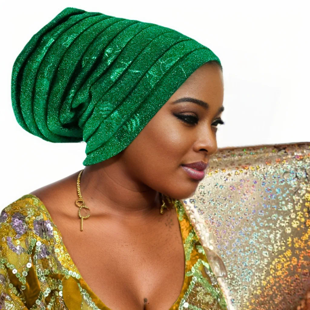 Glitter Turban Cap