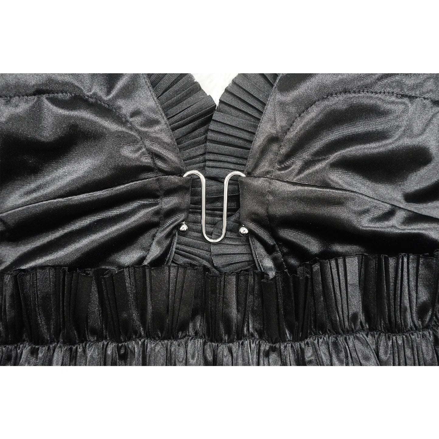 Ruffle Slit Skirt Party Set