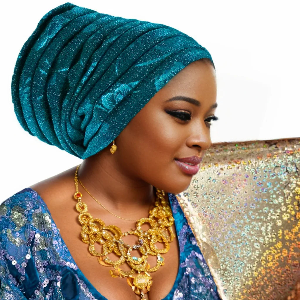Glitter Turban Cap