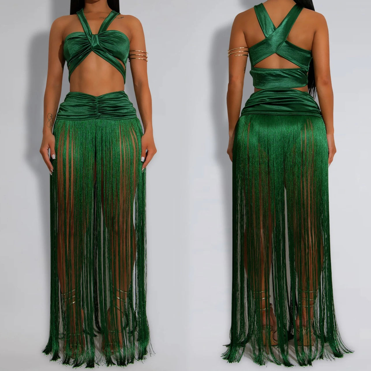 Tassel Bodycon Long Dress