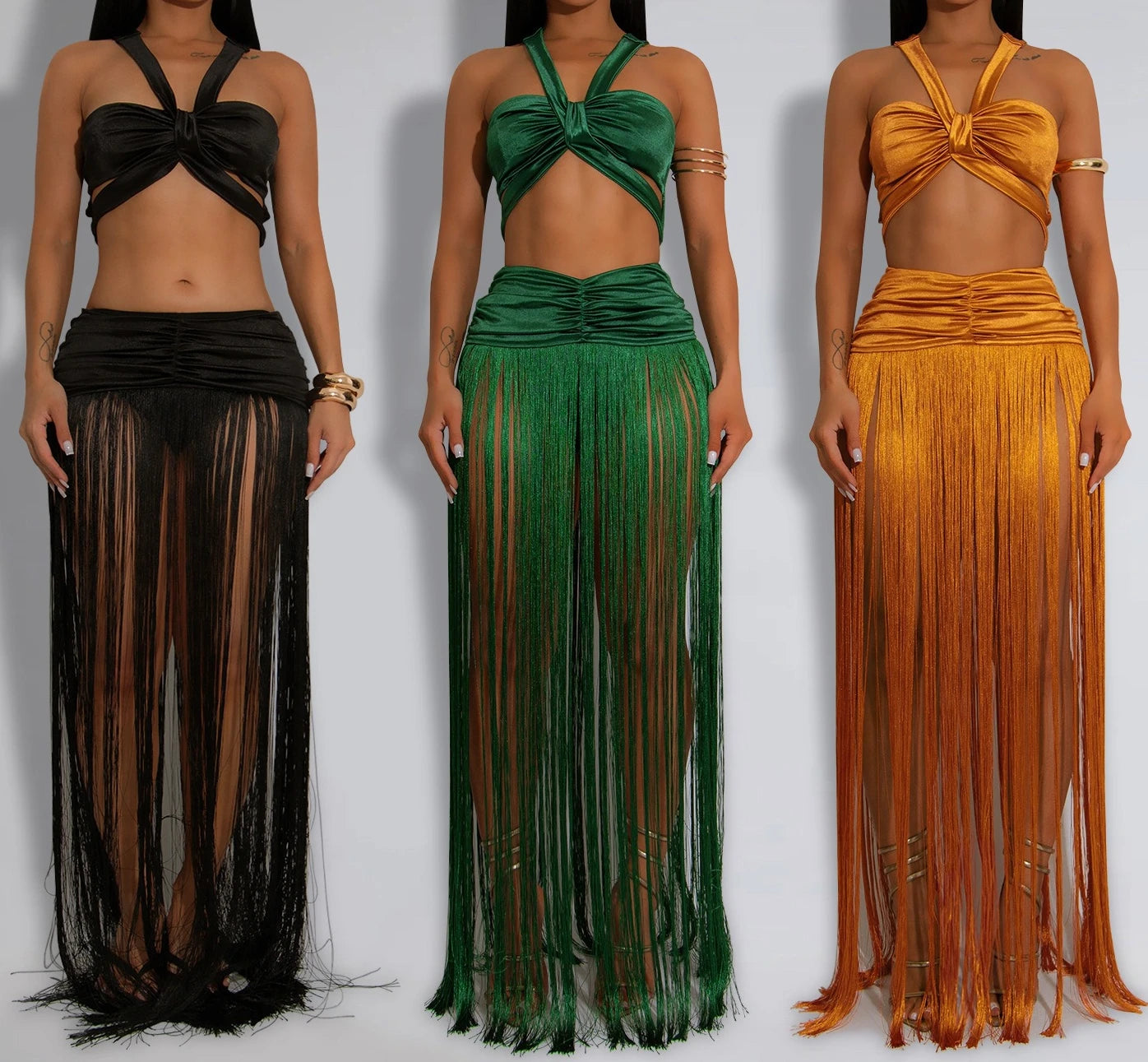 Tassel Bodycon Long Dress