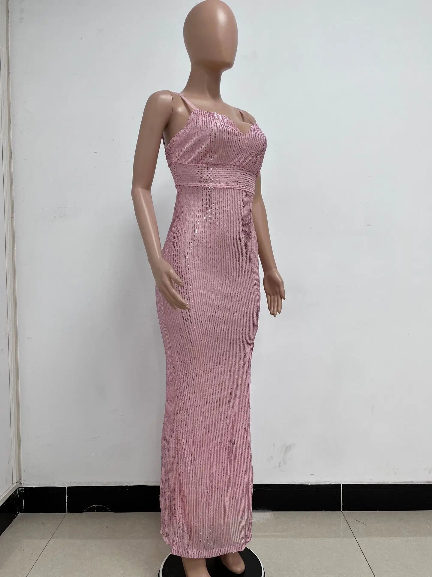 Sequin Halter Cocktail Dress