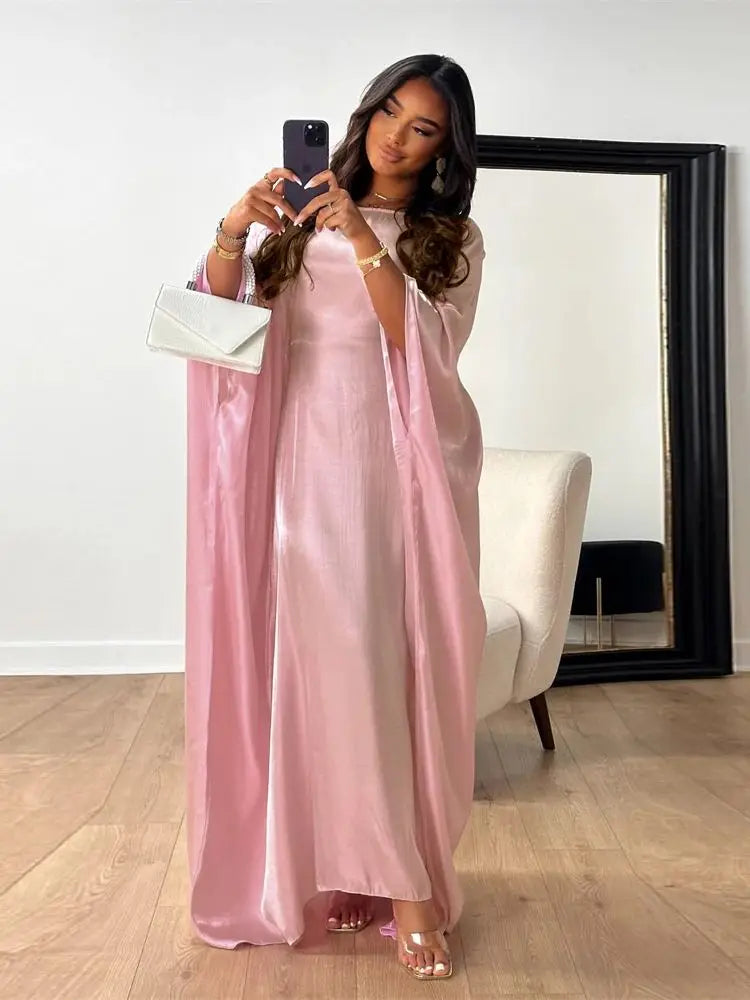 Satin Batwing Abaya
