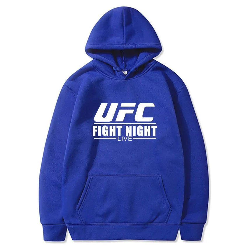 UFC Autumn Winter Men Leisure Hooded Sweatshirt MMA Combat Boxing Training Coat Women Loose Sports Fitness Breathable Hoodie