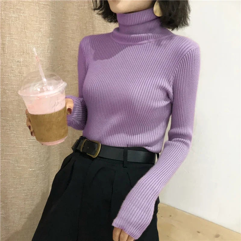 Ribbed Turtleneck Sweater 2024