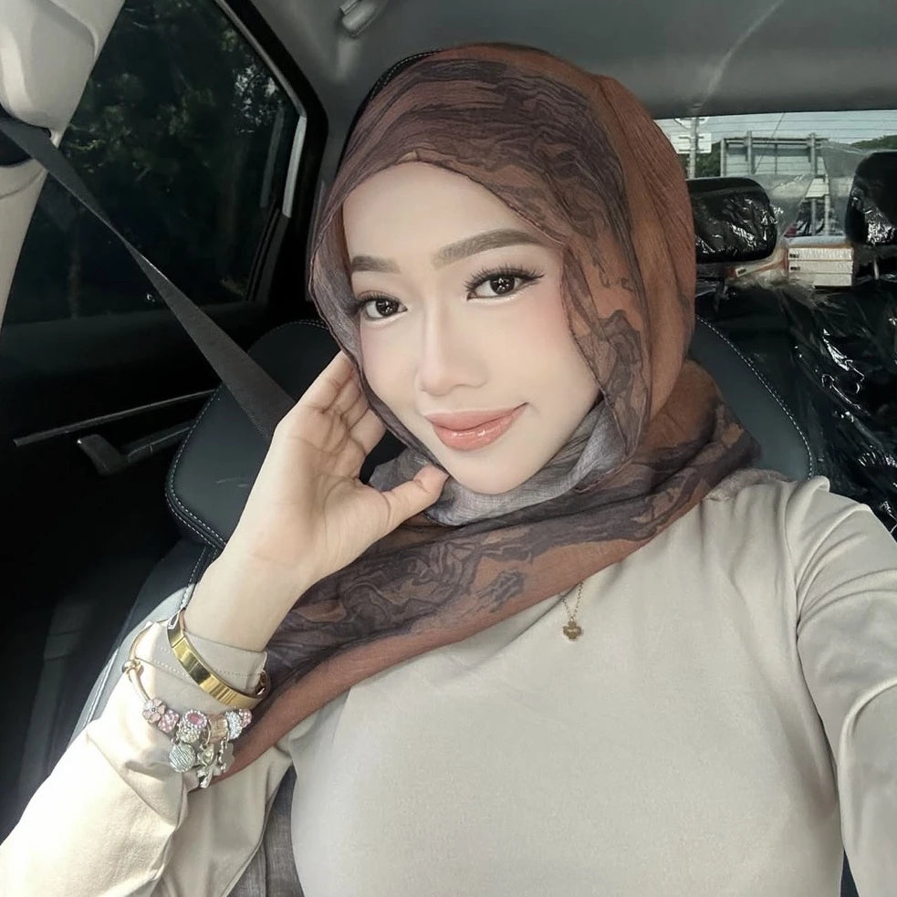 Bohemia Fashion Print Scarf For Women Headband Daily Wear Outdoor Breathable Women Hijab Scarves Clothing Accessories