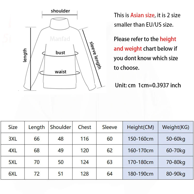 Puffer Jacket Men Hooded Warm Winter Jacket Thick Business Parkas Autumn Outerwear Coat Fashion Casual Lightweight Quilted Coats