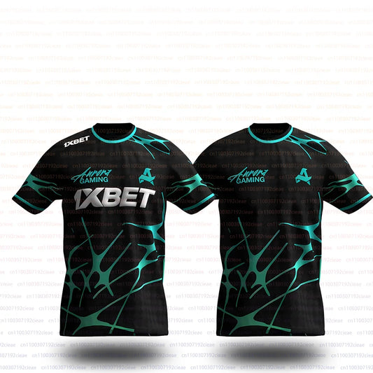 Men's CS2 Summer Training Jersey Esports Club Aurora Gaming 2025 Uniform CSGO Player Custom T-shirt Sports Breathable O Neck Tee