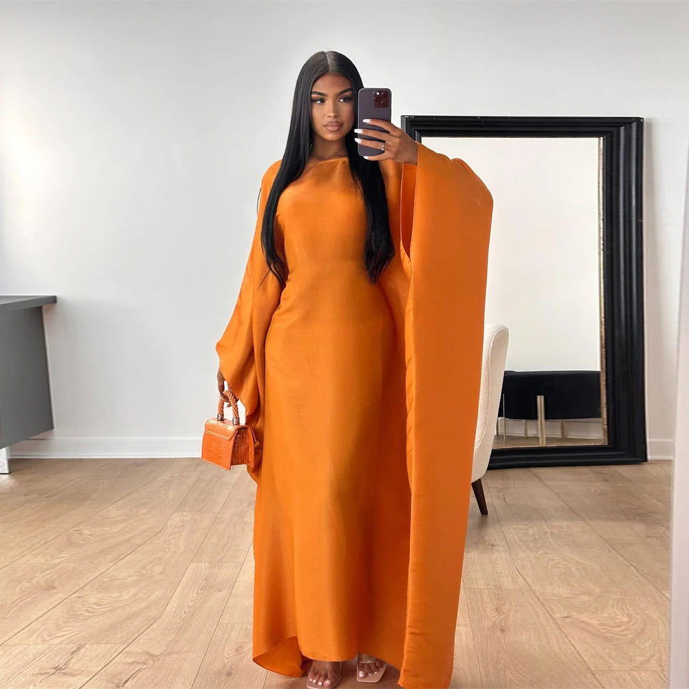 Satin Batwing Abaya