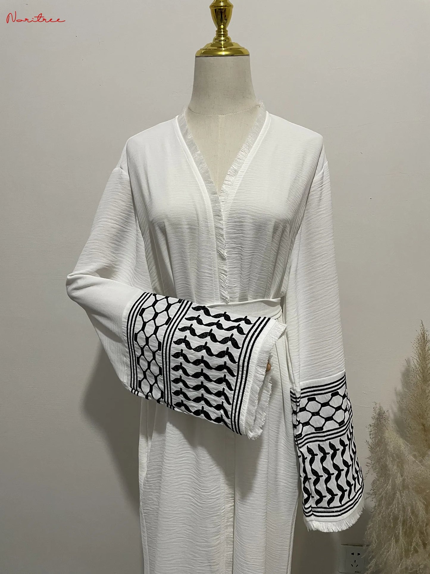 Embroidery Kimono Abaya