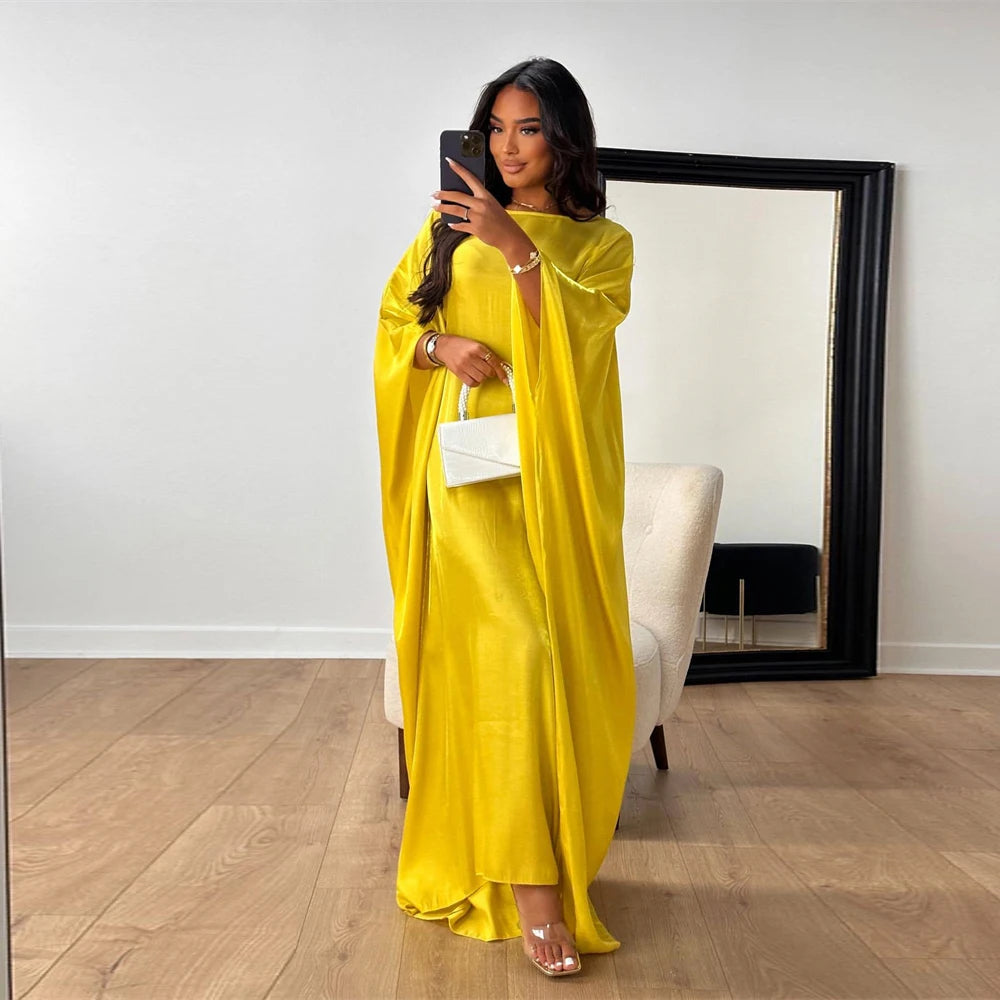 Satin Batwing Abaya