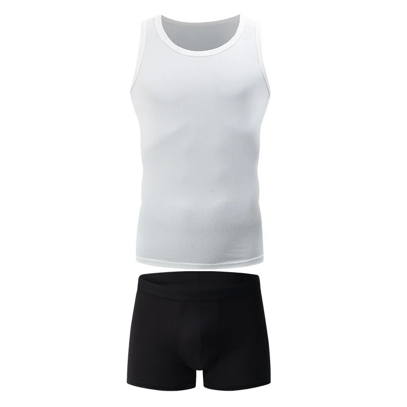 Men's Casual Vest & Boxers Set