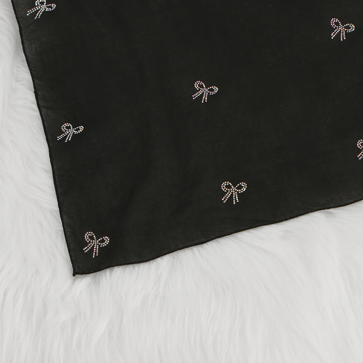 Rhinestone Bow Scarf