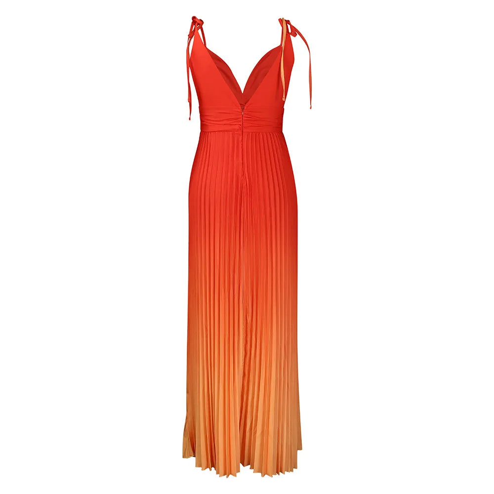Halter Gradient Cocktail Dress