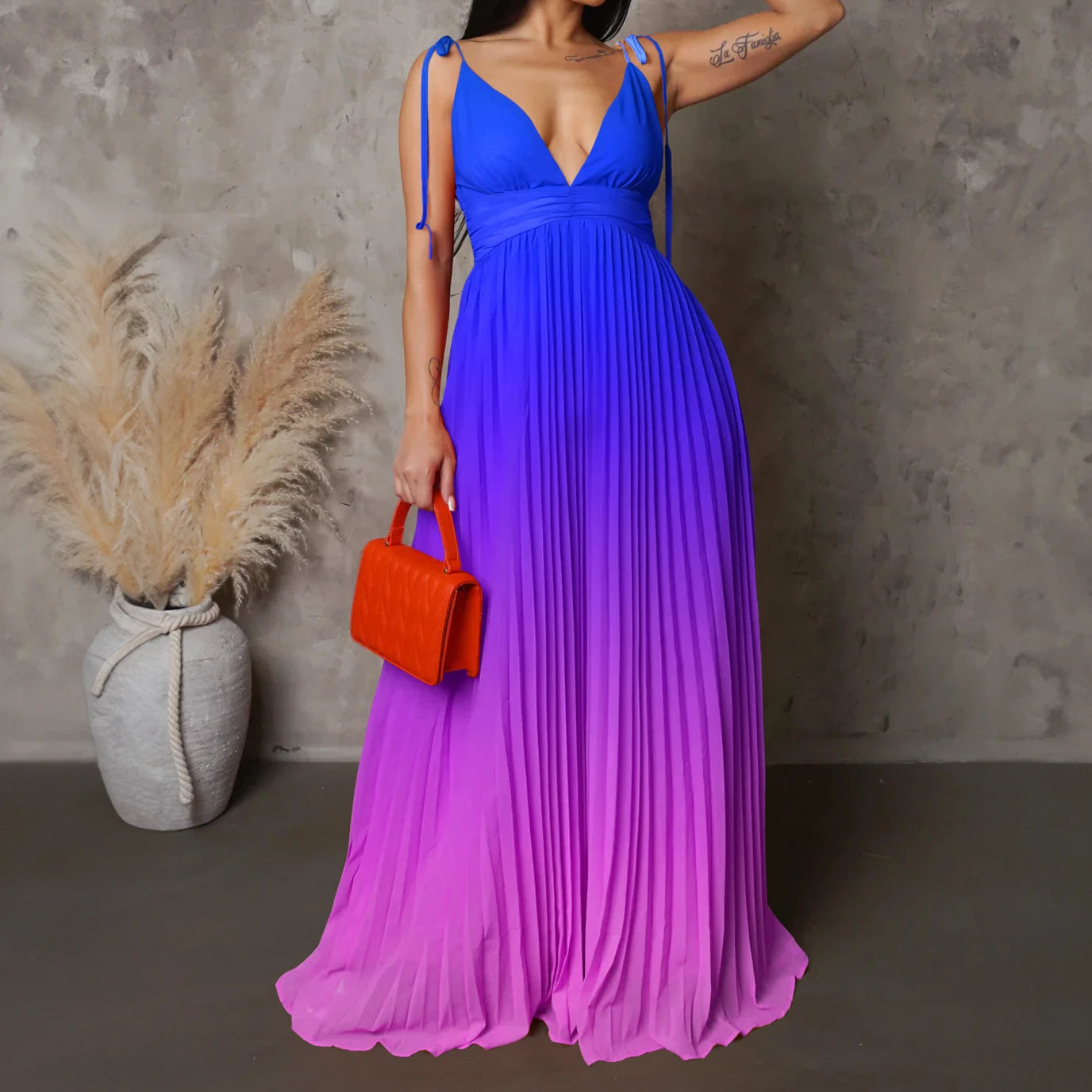 Halter Gradient Cocktail Dress