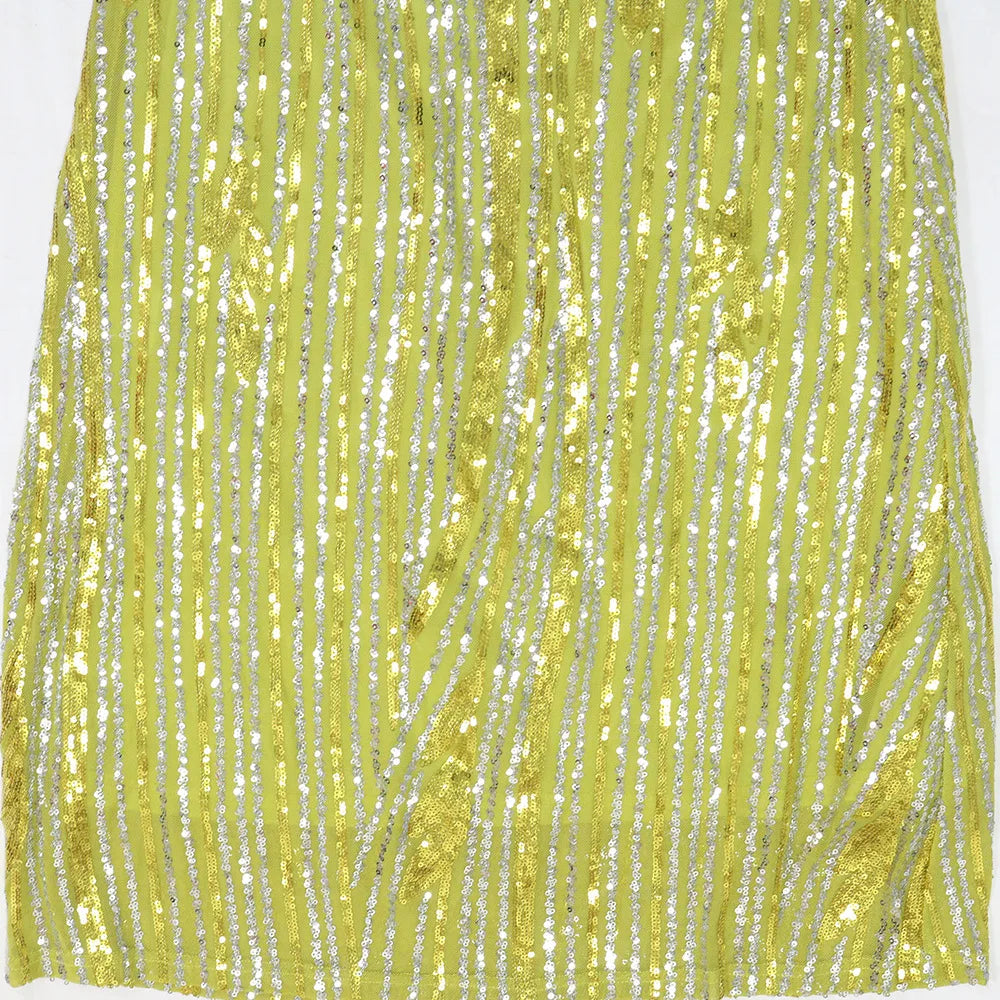 One Shoulder Sequin Summer Dress