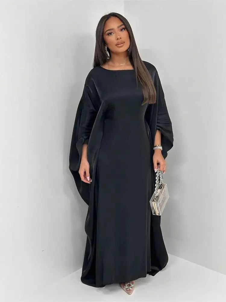 Satin Batwing Abaya
