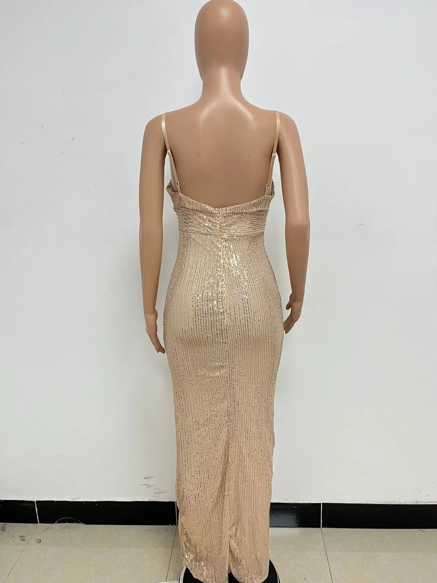 Sequin Halter Cocktail Dress