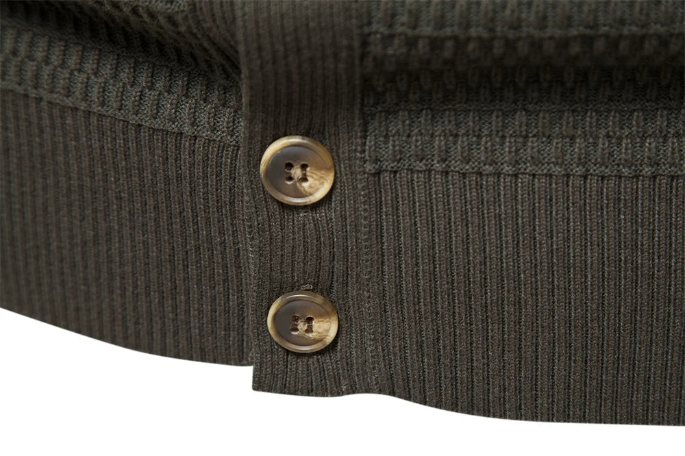 Cotton Mock Neck Cardigan