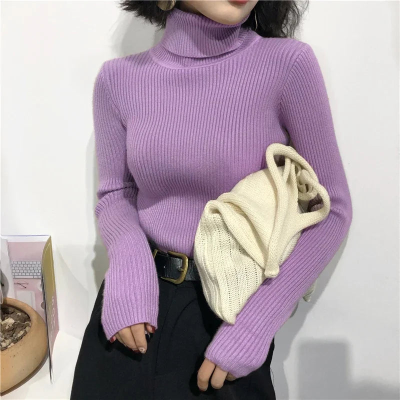 Ribbed Turtleneck Sweater 2024