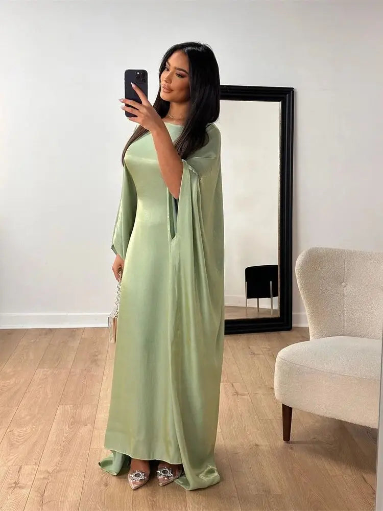 Satin Batwing Abaya