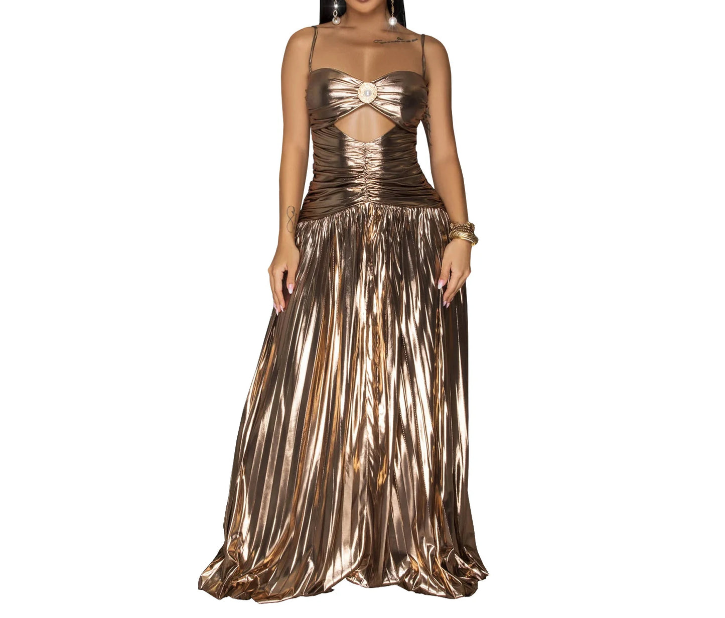 Spaghetti Strap Sequin Dress