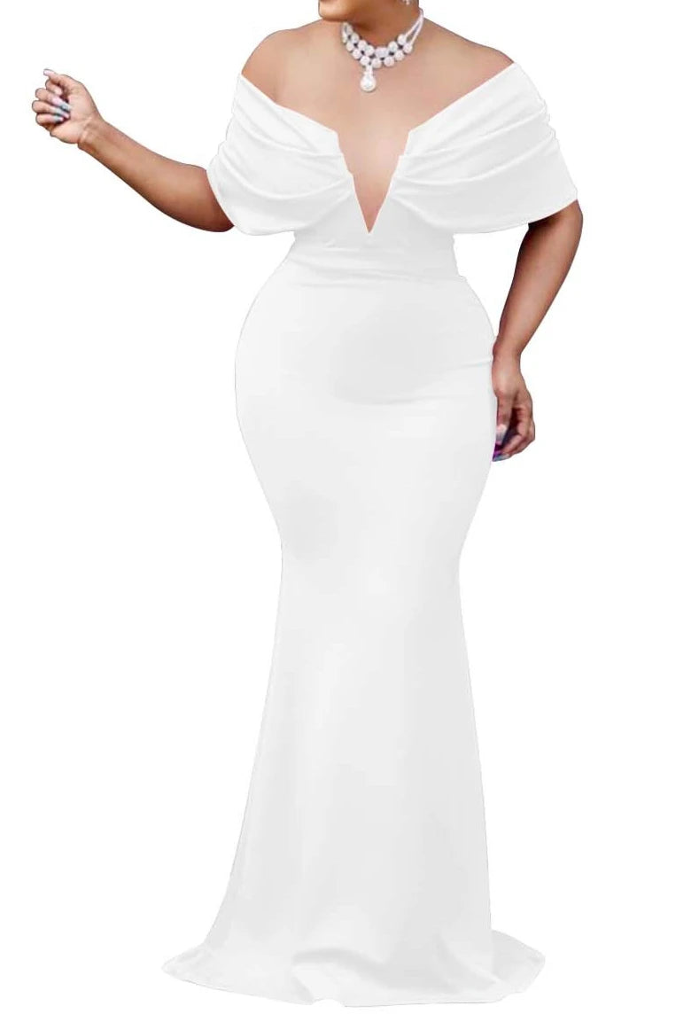 Off Shoulder Bodycon Maxi Dress