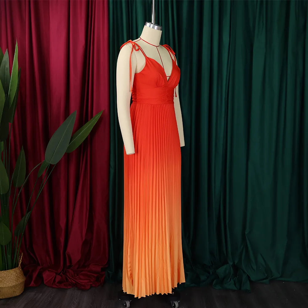 Halter Gradient Cocktail Dress
