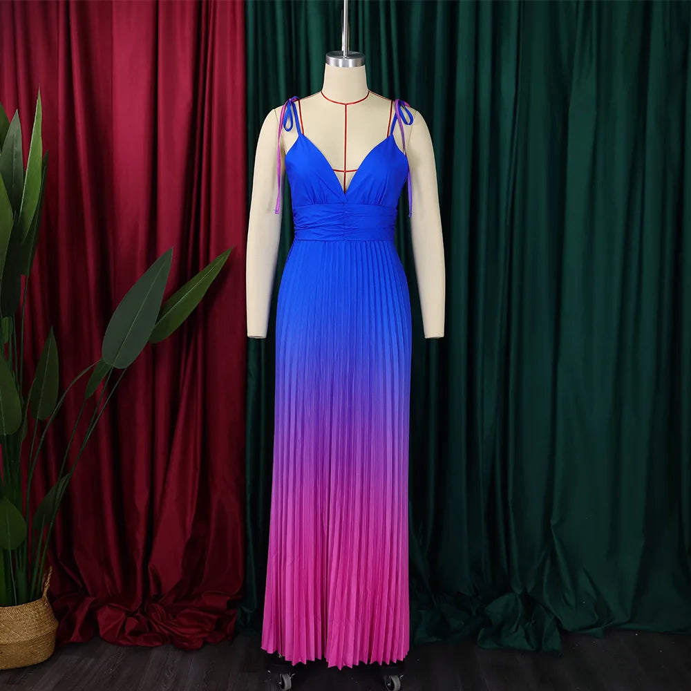 Halter Gradient Cocktail Dress