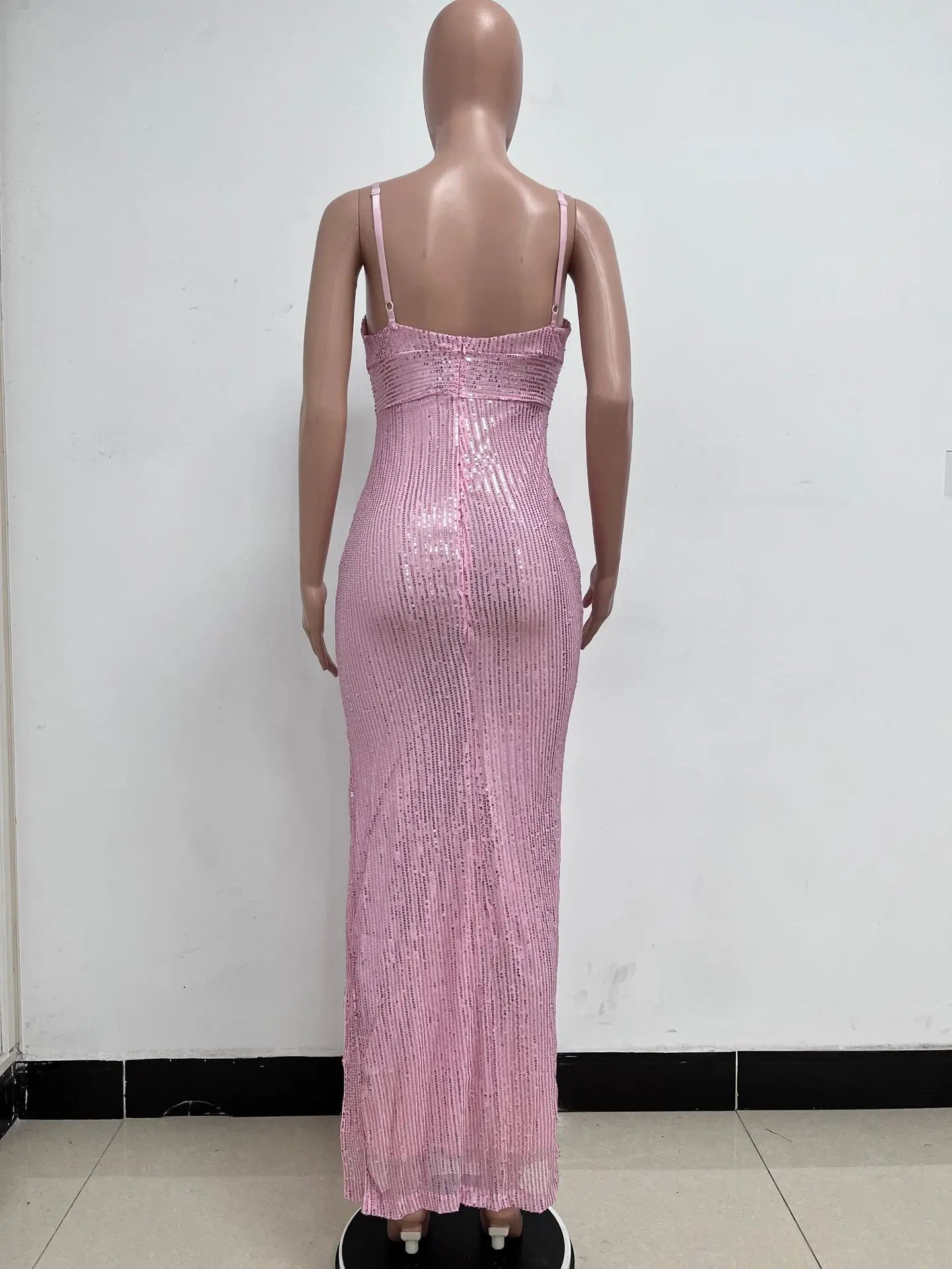 Sequin Halter Cocktail Dress